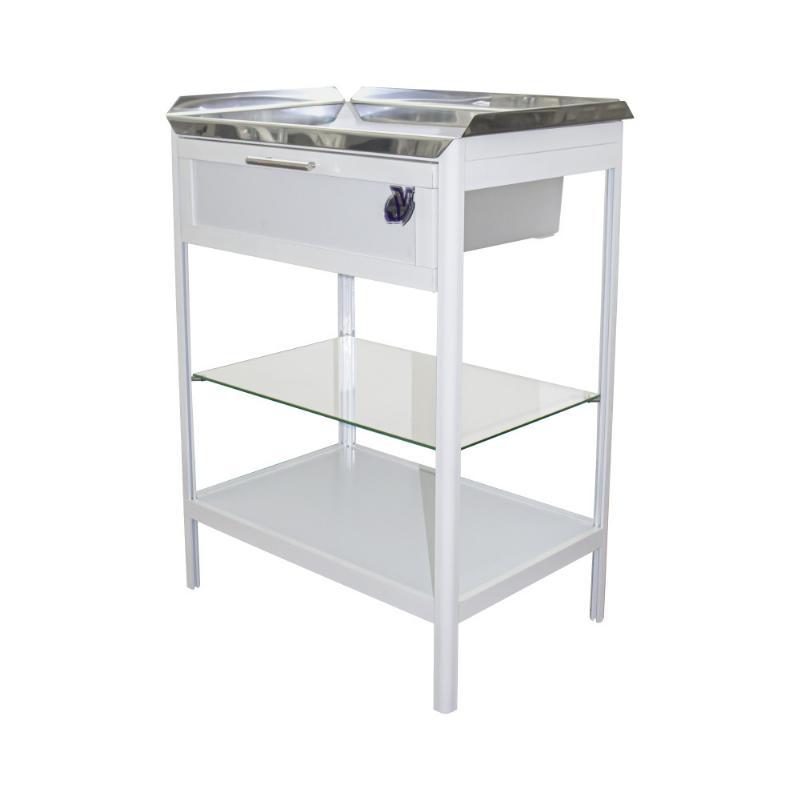 Столик маніпуляційний зі стільницею з нержавіючої сталі СМ-4 (Віола)